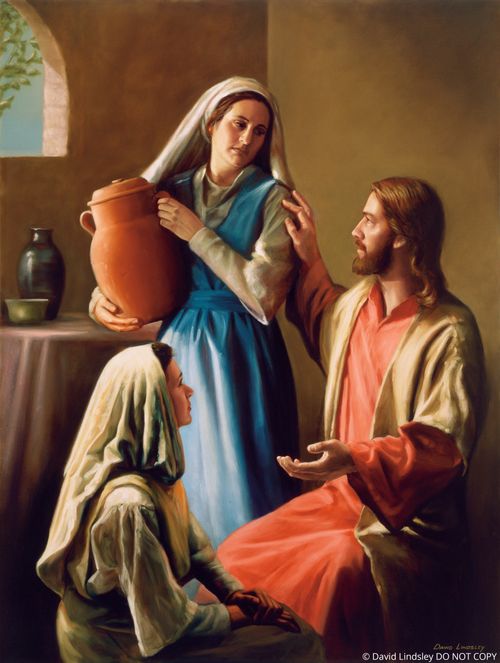 Christus in het huis van Martha en Maria (Maria en Martha)