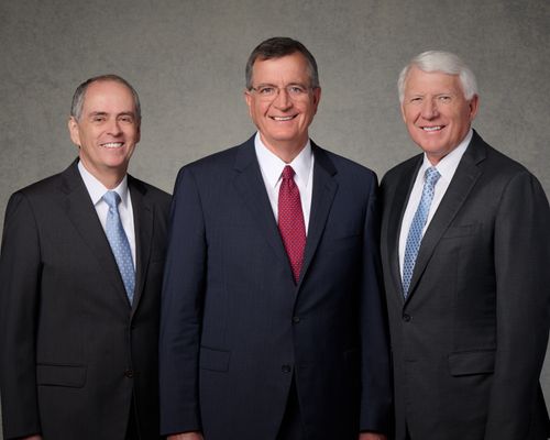 Mark L. Pace, Milton Camargo, and Jan E. Newman of the Sunday School General Presidency, take an official group portrait in August 2022.