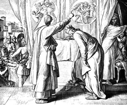 Nathan pointing and rebuking David