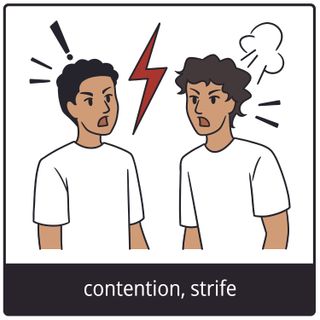 contention, strife gospel symbol