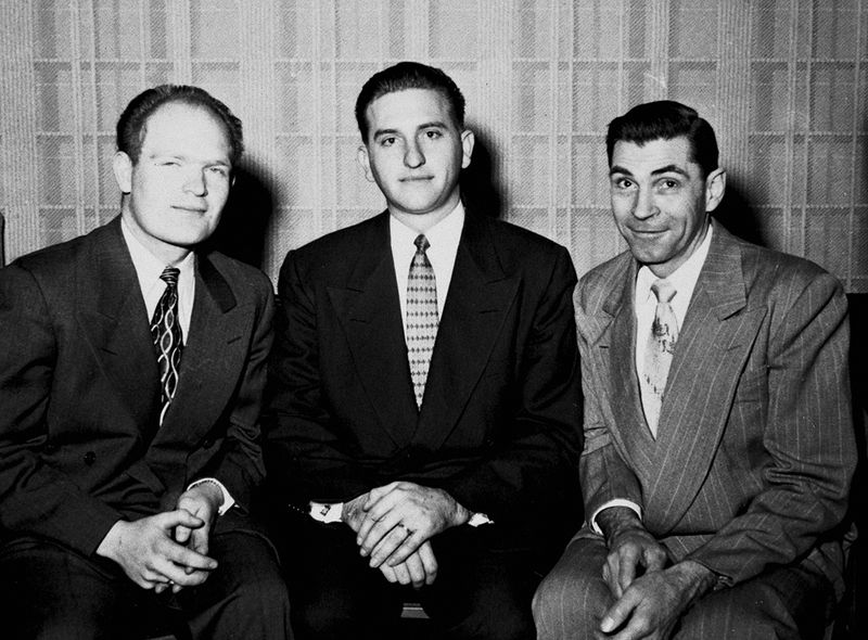 Foto de Thomas S. Monson como obispo con sus consejeros