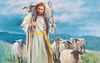 Jesús con unas ovejas