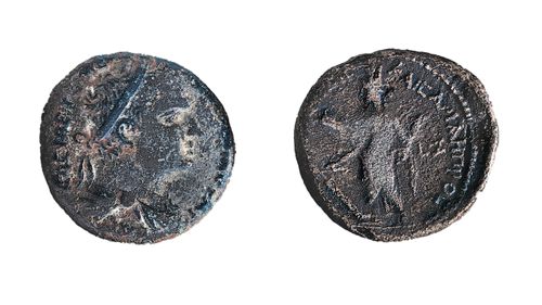 both sides of a lepton, a bronze coin