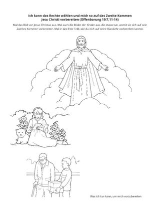 Seite mit der Aktivität: Jesus Christus wird wiederkehren