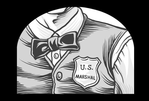 Lalaking nakasuot ng tsapa ng marshal ng Estados Unidos