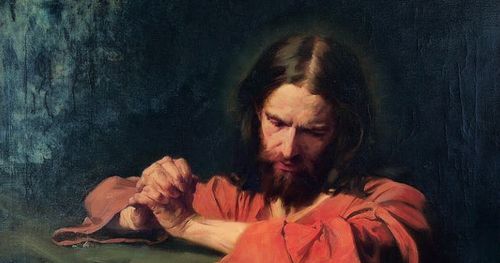 Kristus rukoilee Getsemanen puutarhassa
