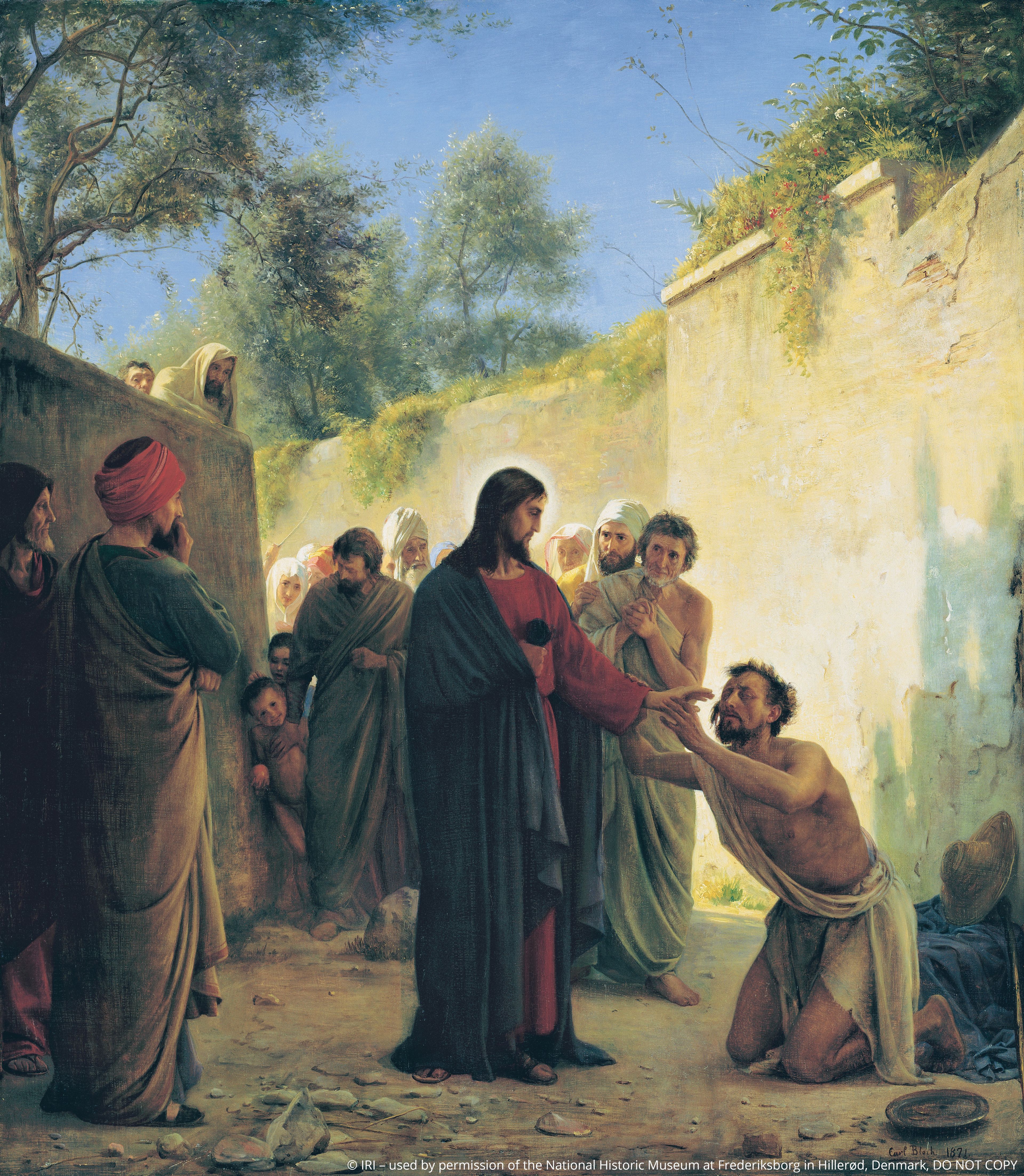 Jesus Healing the Blind (Healing the Blind Man), by Carl Heinrich Bloch; © IRI, used by permission of the National Historic Museum at Frederiksborg in Hillerød, Denmark. DO NOT COPY. This asset is for Church use and online viewing only.