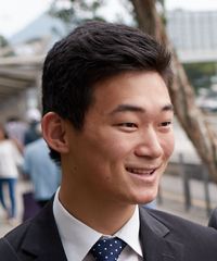 Missionary on the streets in Hong Kong.