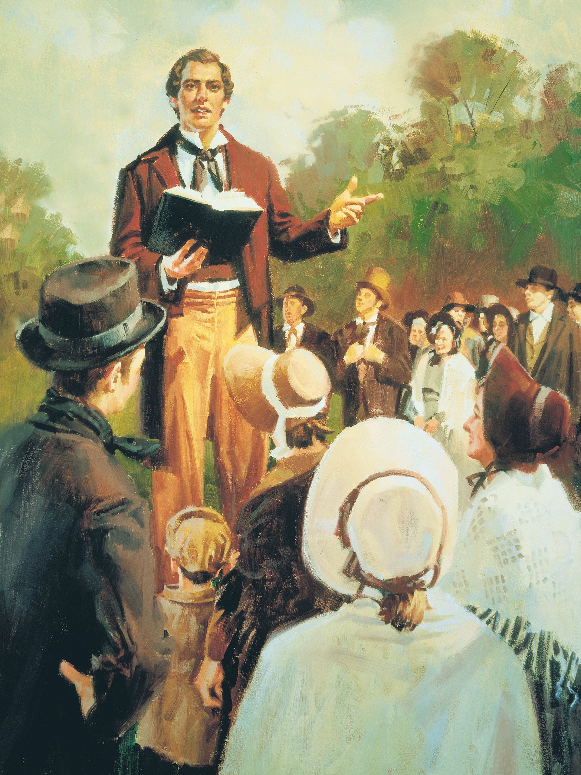 "Joseph Smith Preaching," by Sam Lawlor.
