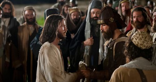 soldater arresterer Jesus Kristus
