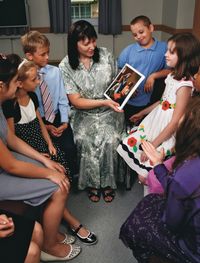 teacher and children