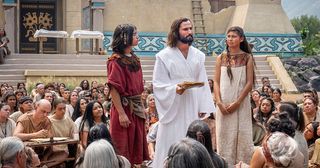 Christ teaching Nephites