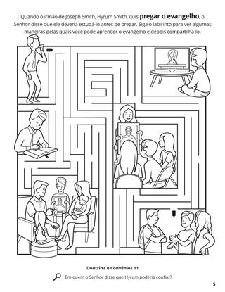 The Lord Told Hyrum to Study the Scriptures coloring page
