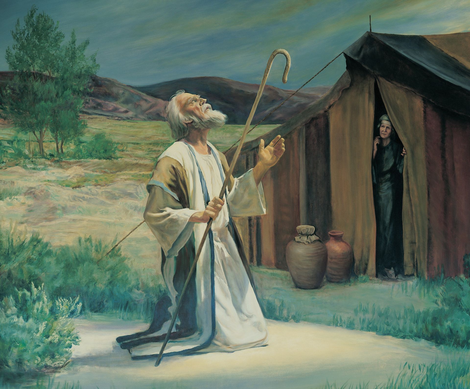 Abraham on the Plains of Mamre, by Grant Romney Clawson