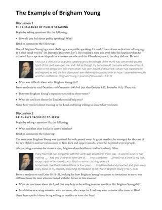 The Example of Brigham Young