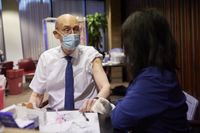President Henry B. Eyring of the First Presidency receives the first dose of a COVID-19 vaccine on Tuesday, January 19, 2021, in Salt Lake City.
