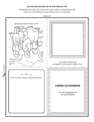 Pagină cu activități: Cartea lui Mormon ne învață despre Isus Hristos