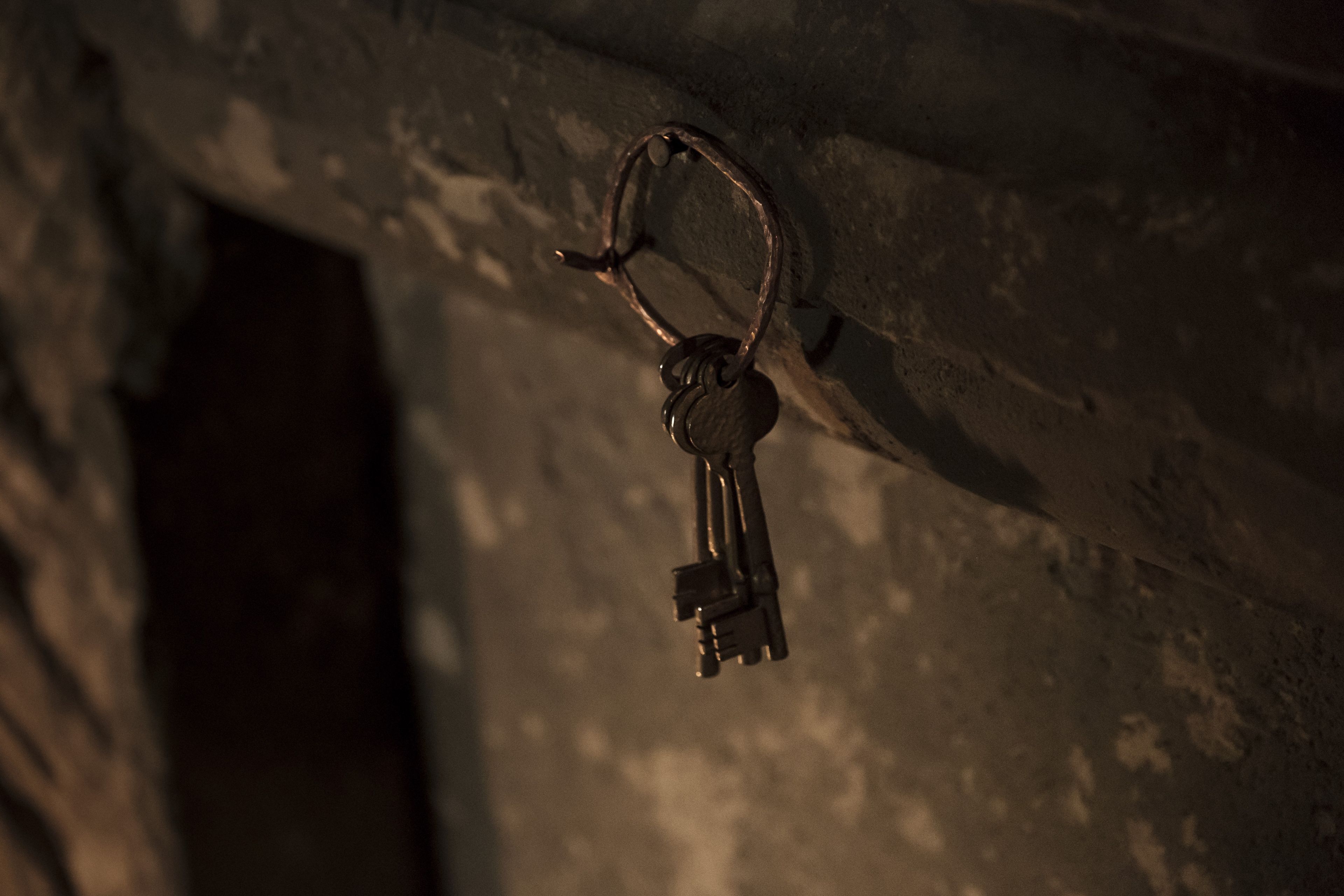 The keys to Laban's treasury hang on a peg.