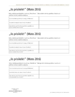 dalijamoji medžiaga, Jis prisikėlė