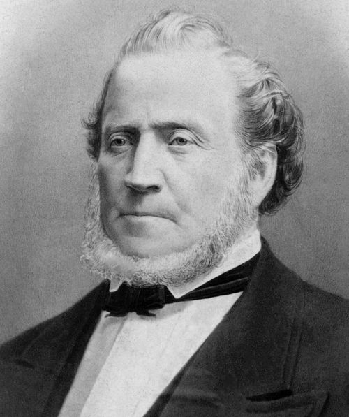 Photograph of Brigham Young in stately side pose.