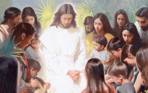 Jezus z otroki.
