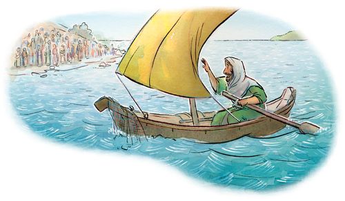 Jesús en una barca