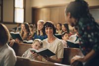 Uma congregação da Igreja cantando