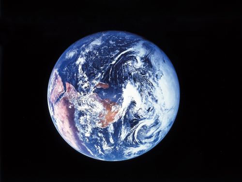 Earth as seen from outer space.