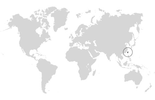 地圖上，用圓圈圈起來的台灣
