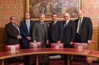 Dallin H. Oaks visits the United Kingdom Parliament in Westminster, London, United Kingdom.