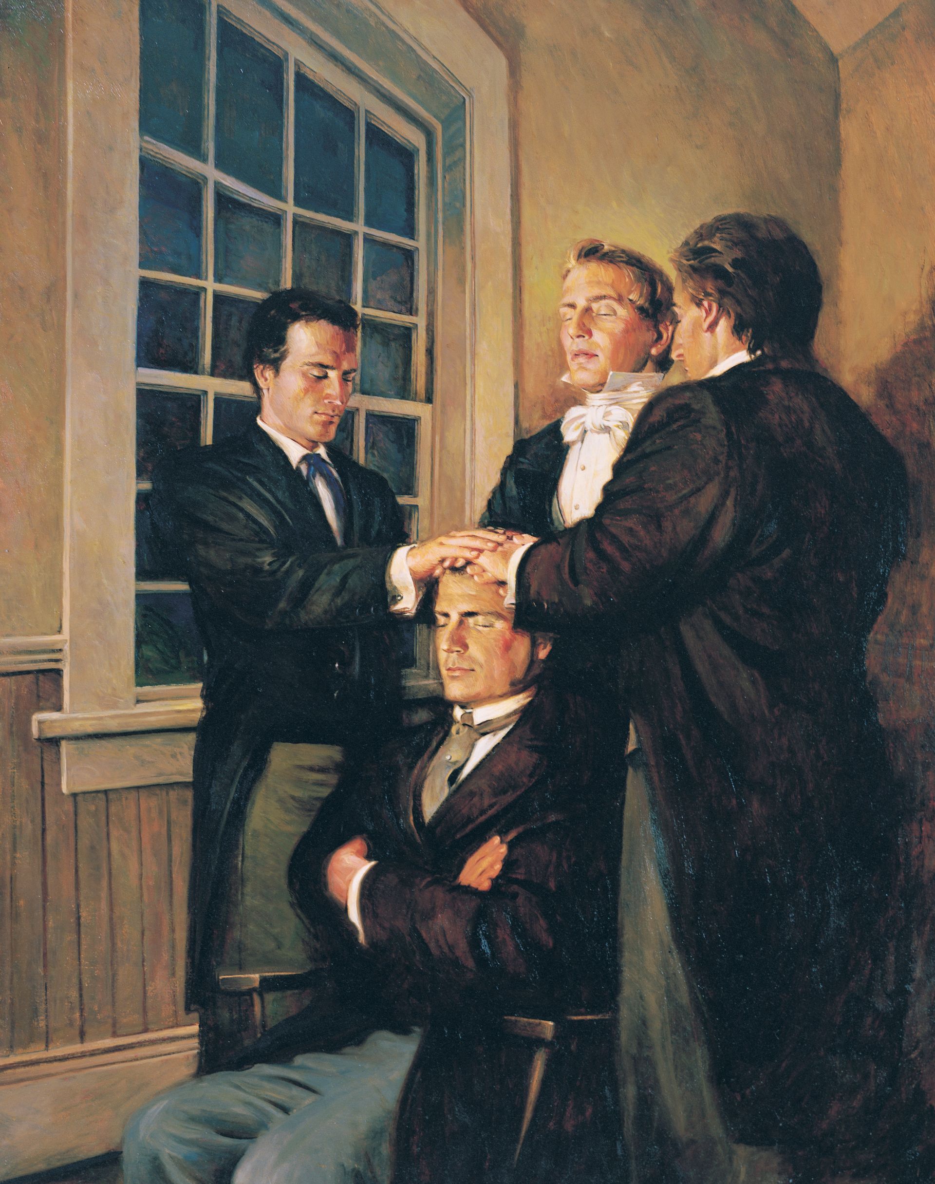 Joseph Smith Ordaining Parley P. Pratt as an Apostle, by Walter Rane