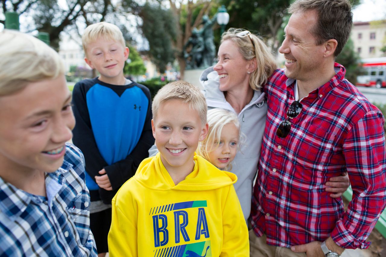 Uma família tem um bom tempo junta