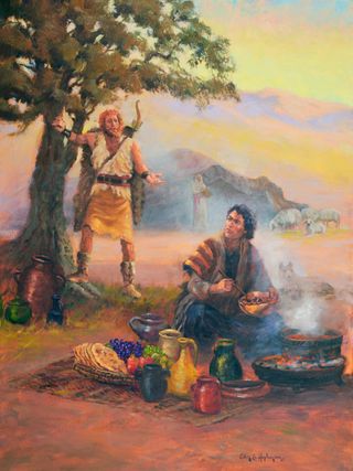 Esau’s Birthright [Ésau elsőszülöttségi joga]. Készítette: Glen S. Hopkinson