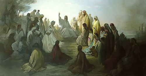 Jesus teaching on mount