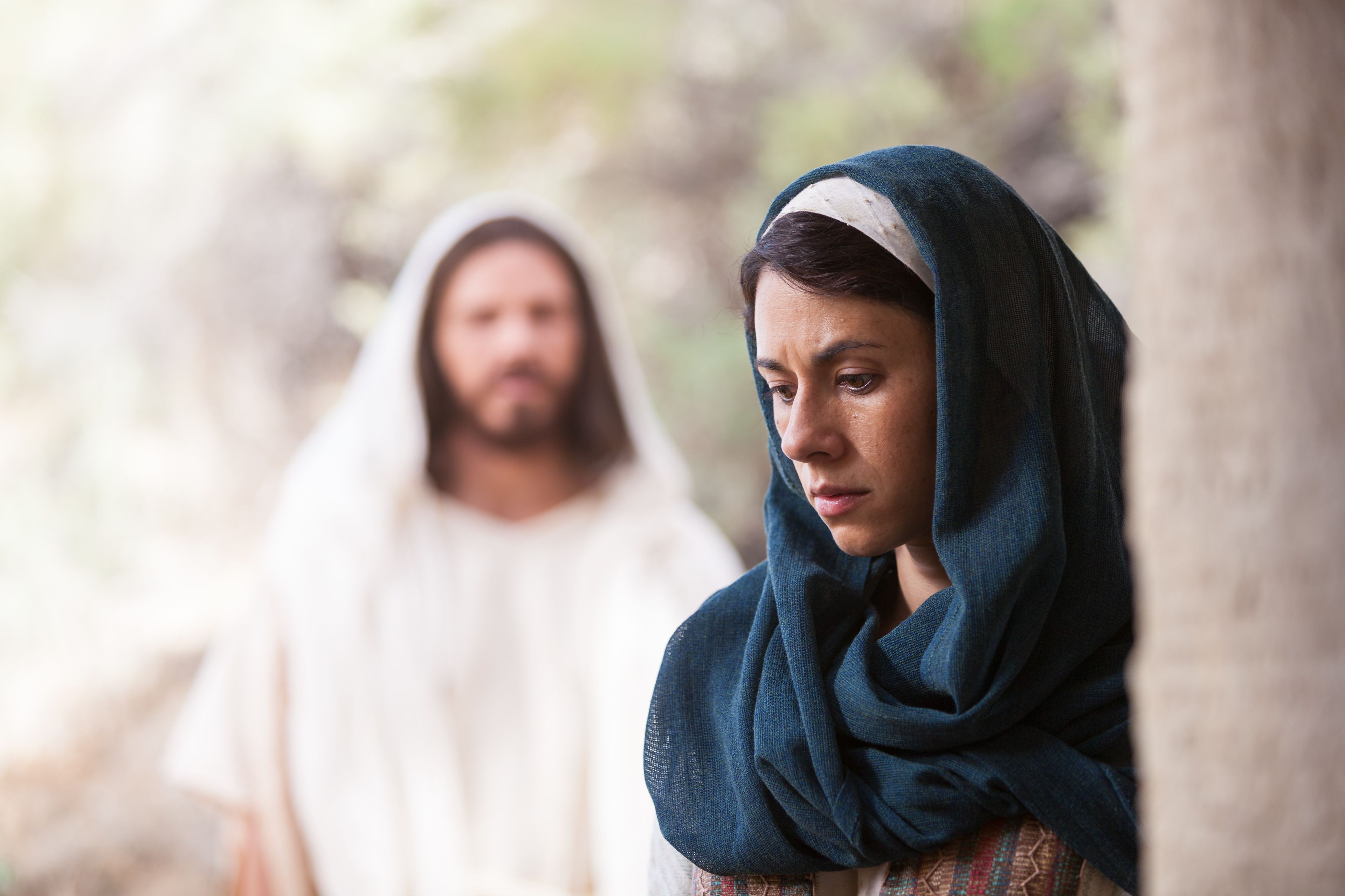 Mary Magdalene hears the voice of Christ while seeking Him at the tomb.