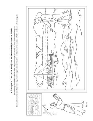 página de atividades: Jesus Cristo pode me ajudar a não ter medo