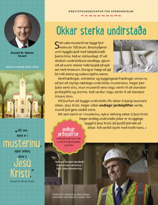 President Nelson looking at Salt Lake Temple foundation