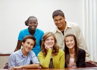 smiling group of youth