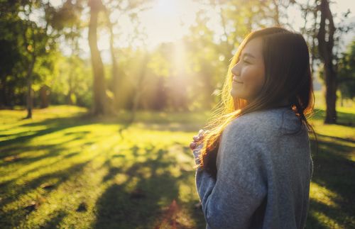 Young adult woman smiling