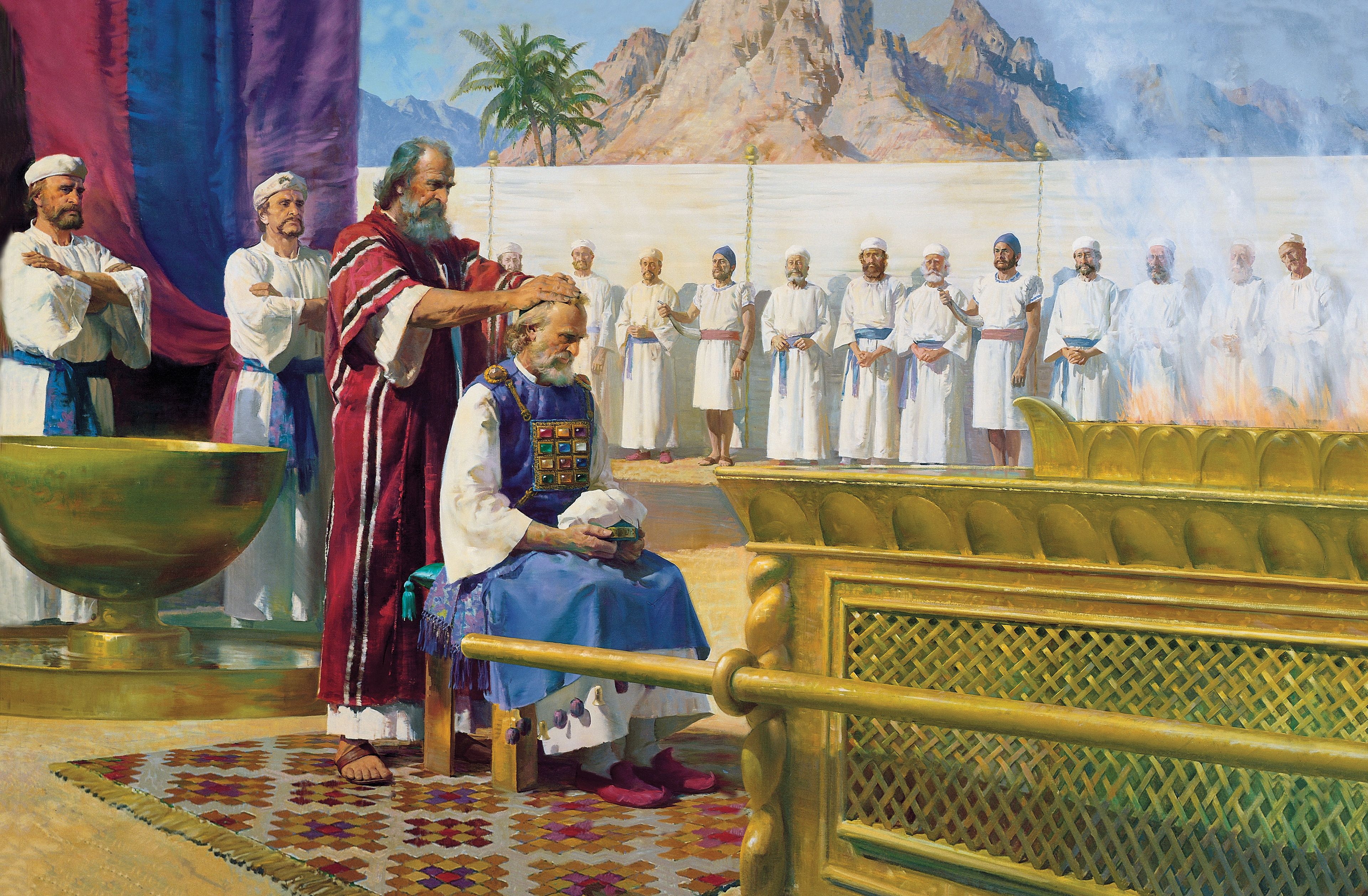 Moses Calls Aaron to the Ministry, by Harry Anderson (62538); GAK 108; GAB 15; Exodus 28:1–29:9; 40:12–15; Hebrews 5:4