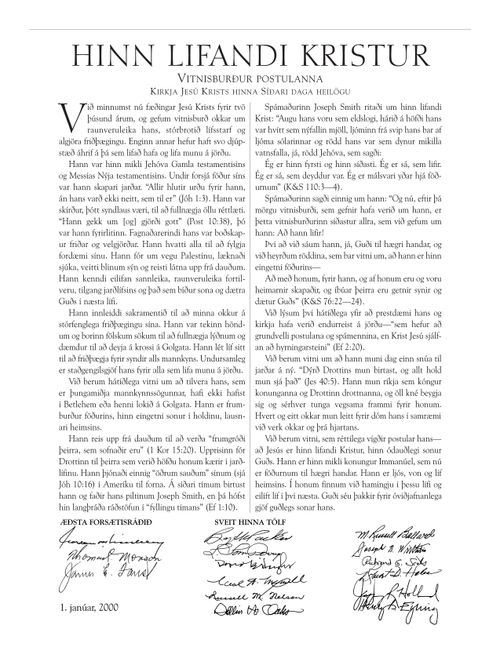 Skjalið „Hinn lifandi Kristur“