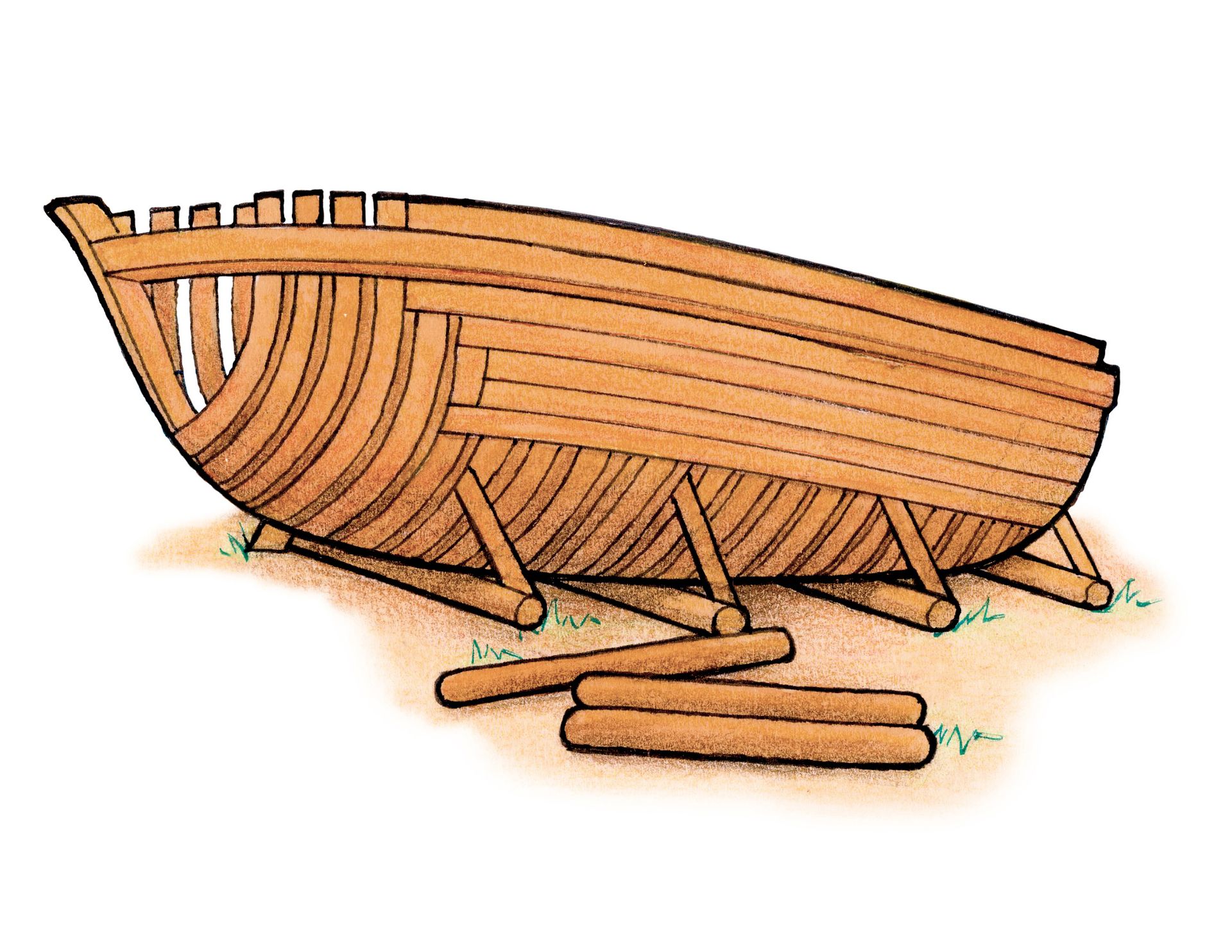 The boat Nephi builds to take his family to the promised land.