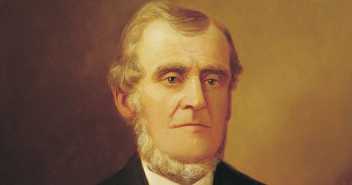 Portrait of Martin Harris, one of the three witness of the Book of Mormon.