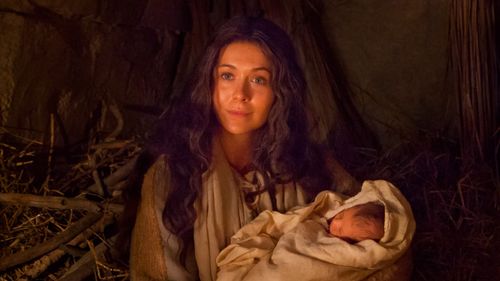 Luke 2:6–7, The virgin Mary with baby Jesus