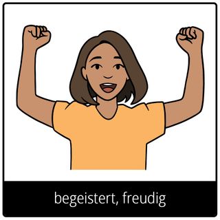 Symbol für Evangeliumsbegriff: begeistert, freudig