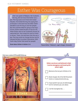 cut-out card of Queen Esther