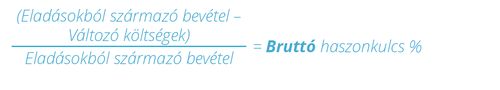 bruttó haszonkulcs kiszámolása