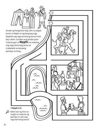 Nephi Obtained the Brass Plates coloring page