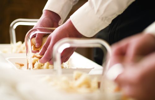 sacrament bread being prepared