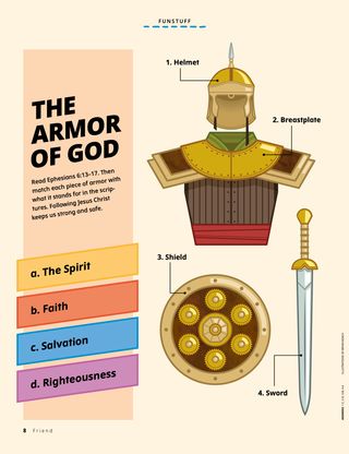 Activity PDF with armor of God pieces